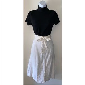 Off White (creamy) Cotton Tie Skirt